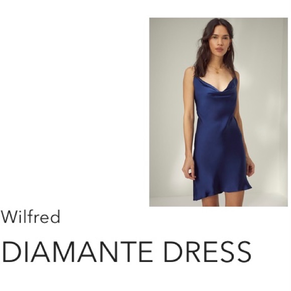 Aritzia Satin Slip Diamant Dress 